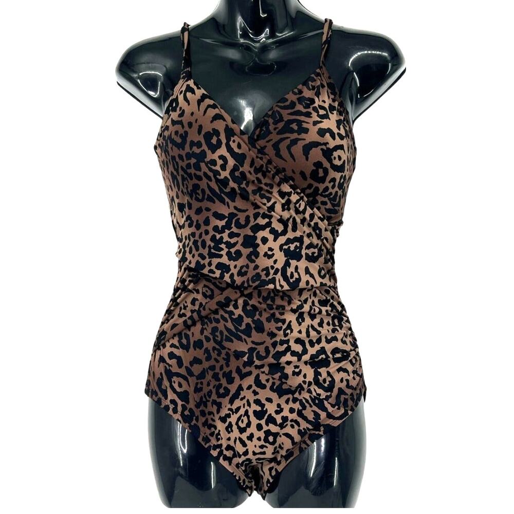 Embrace Your Curves Animal Print One Piece Swimsuit Size Small